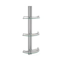 Three Tier Half Moon Glass Shelf Silver - Organize It All