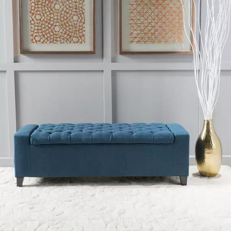 TUYOHW Upholstered Bench with Soft Cushion, Modern Bench for Living Room and Bedroom, Comfortable Bench for Adults