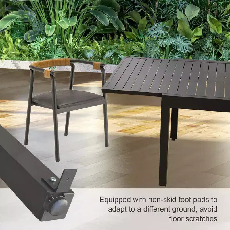 Dining Table Aluminum Patio Extendable Dining Room Table Kitchen Table for Dining Room