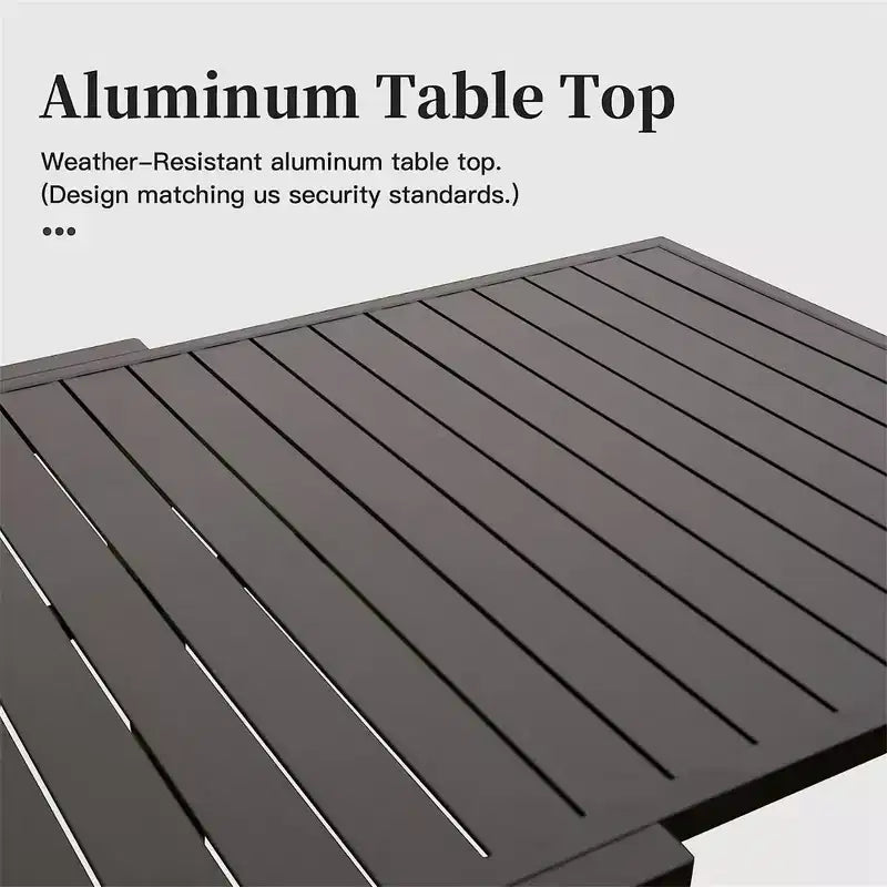Dining Table Aluminum Patio Extendable Dining Room Table Kitchen Table for Dining Room