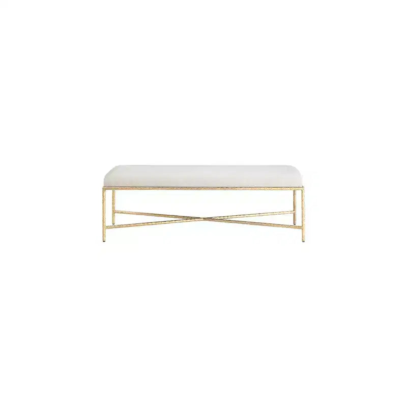 Valley Chenille Fabric Bench