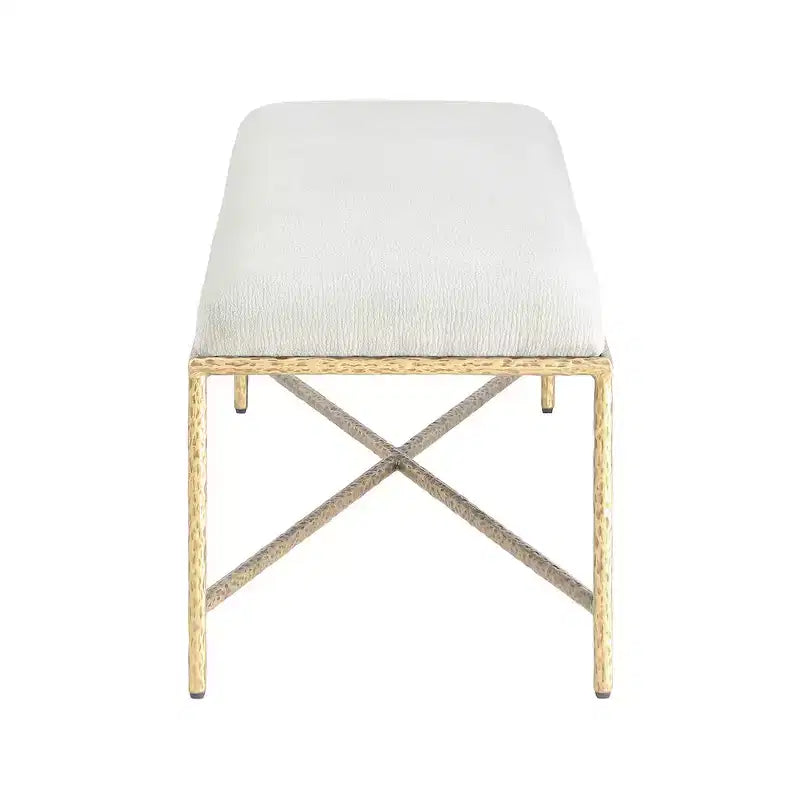 Valley Chenille Fabric Bench