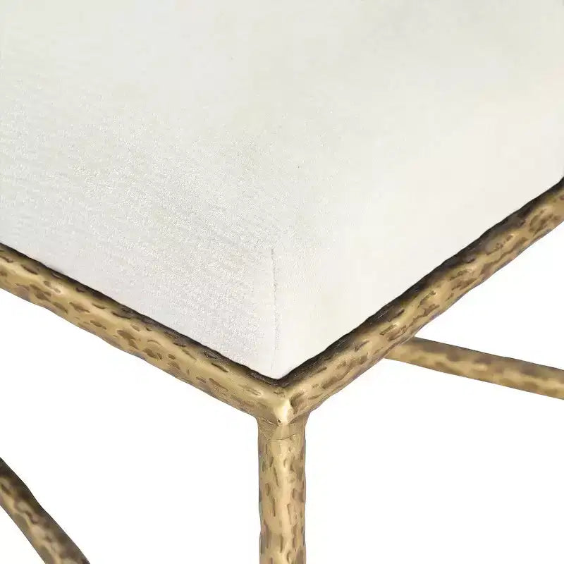 Valley Chenille Fabric Bench