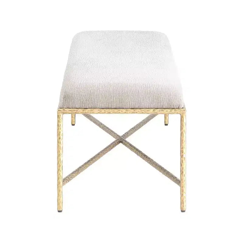 Valley Chenille Fabric Bench