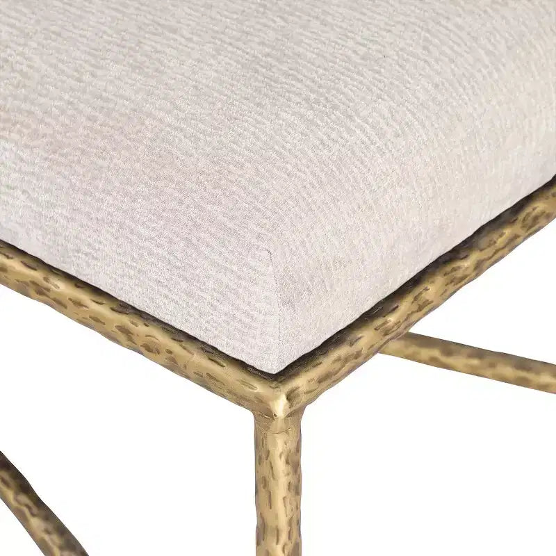 Valley Chenille Fabric Bench