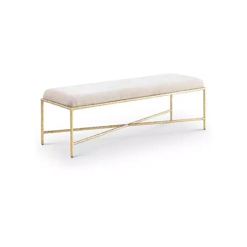Meridian Furniture,Valley Chenille Fabric Bench