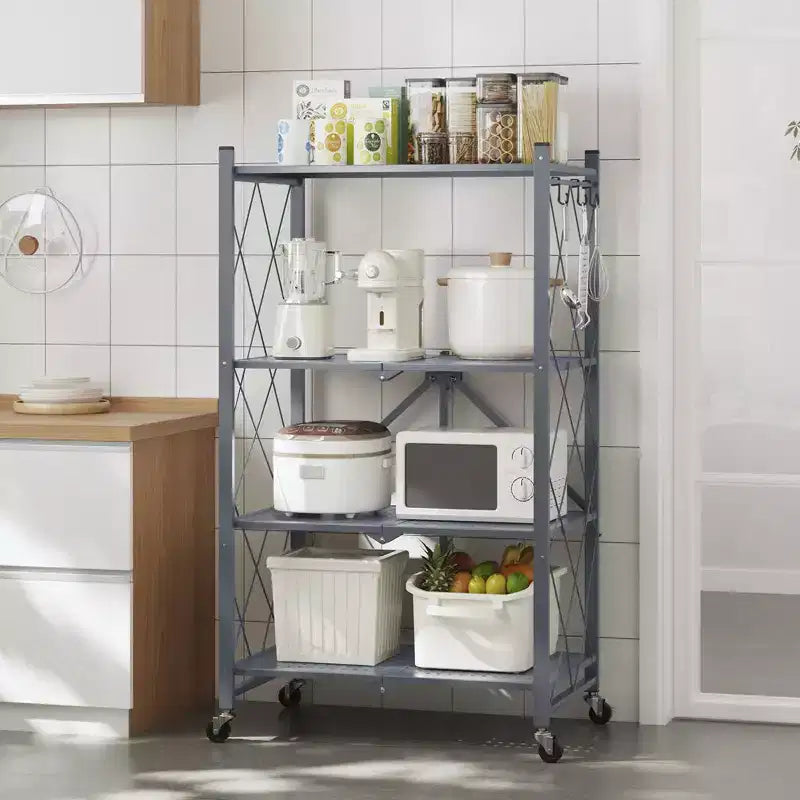 Folding 4 Shelves Gray