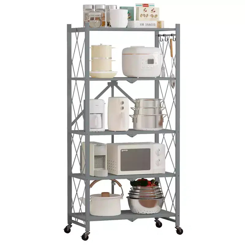 Folding 4 Shelves Gray