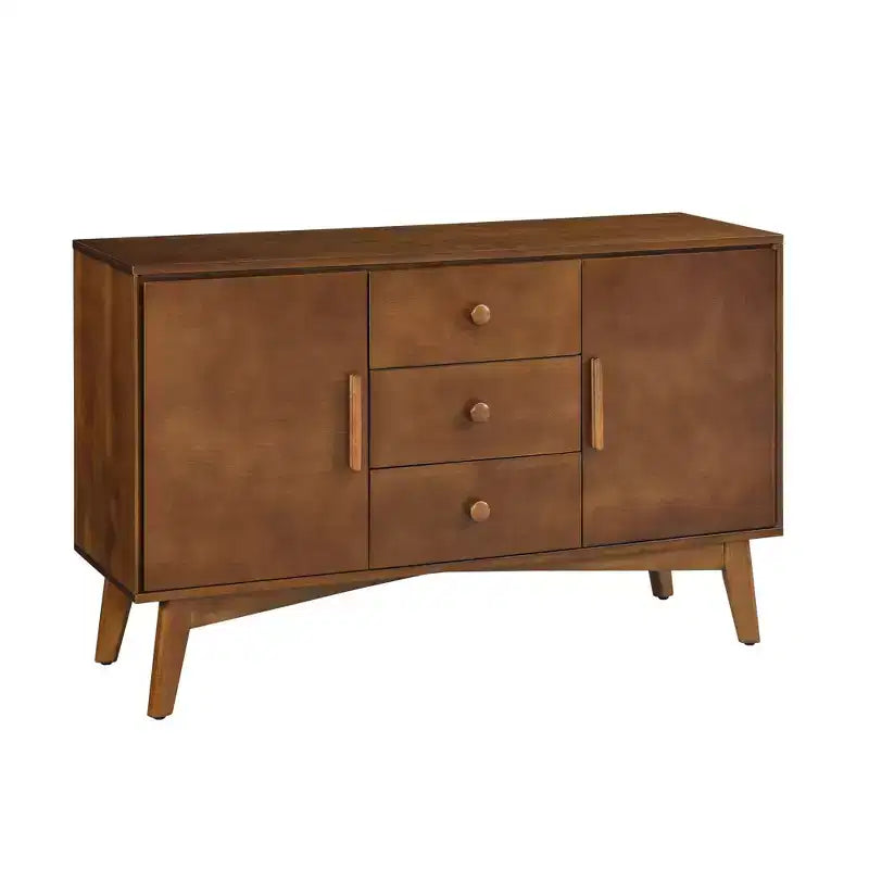 47in Sideboard Buffet with 2 Doors and 3 Drawers, Accent Console Table Cabinet, Storage Cabinet for Kitchen, Dining, Living Room, Walnut
