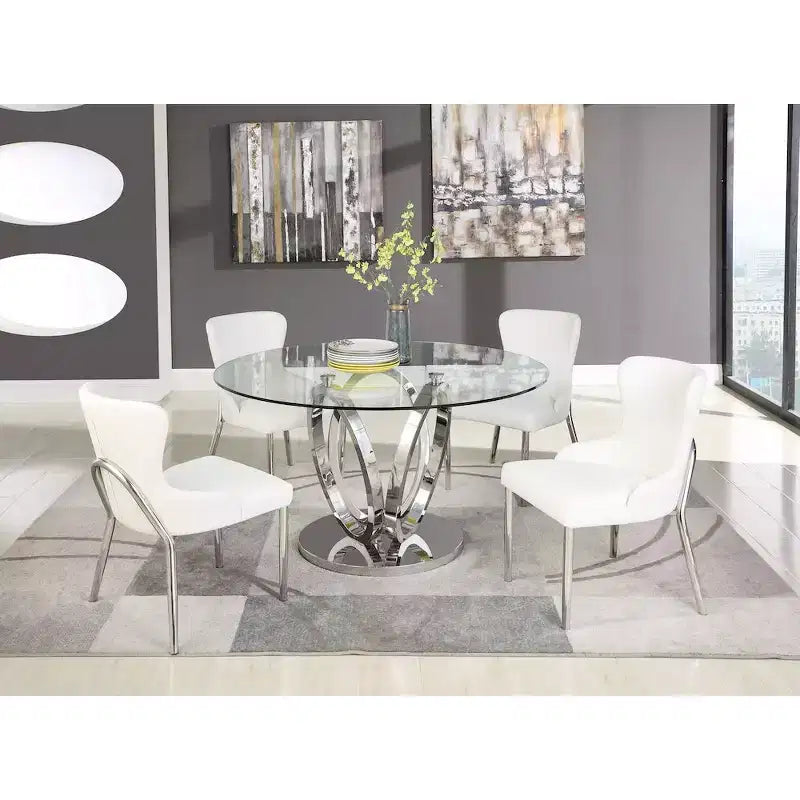 Contemporary Wing-Back Side Chair - Set of 2
