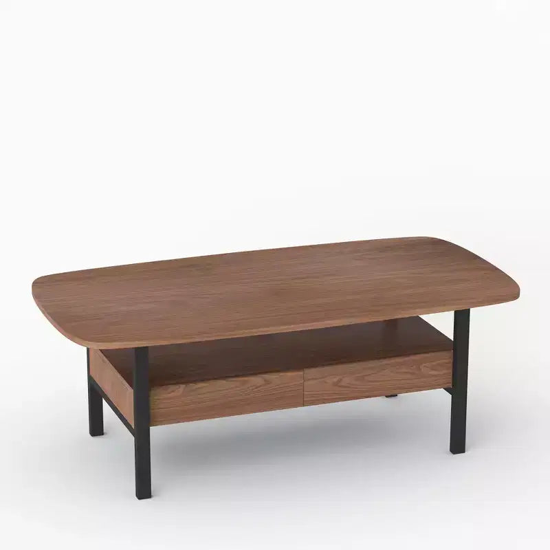 47.2 Inch Wooden Coffee Table with Storage Drawers
