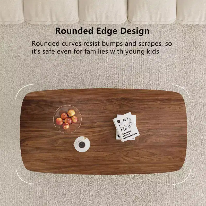 47.2 Inch Wooden Coffee Table with Storage Drawers