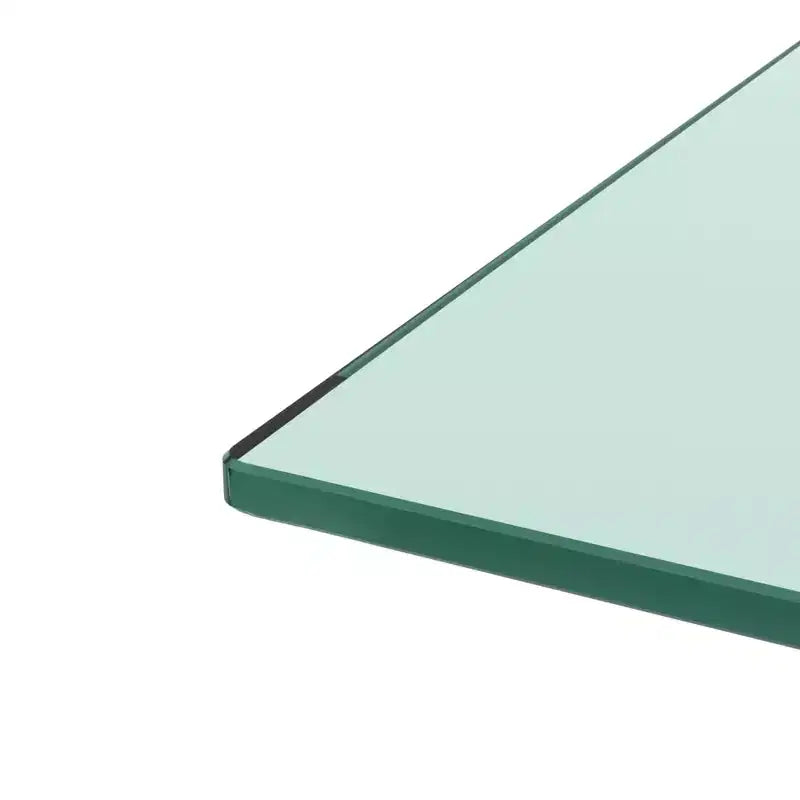 Henri Modern Rectangle Tempered Glass and Iron Coffee Table with Shelf