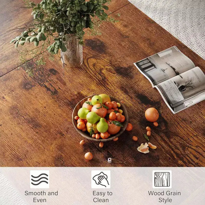 Dining Table, Rectangular Wooden Kitchen Table for 6 70.87,Industrial Farmhouse Kitchen Sets for Dining Room
