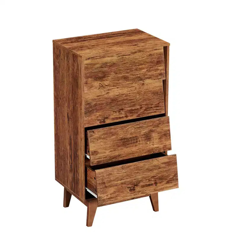 Peg Wood Bevel Design Drawer Dresser