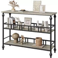 COZONY 43 Farmhouse Entryway Console Table with 3-Tier Open Storage, Narrow Sofa Table for Hallway Living Room