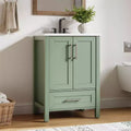 Small Bathroom Vanity with Sink Freestanding Bath Vanity Cabinet with Soft Closing Door Adjustable Storage Shelf Space Saving for Apartment