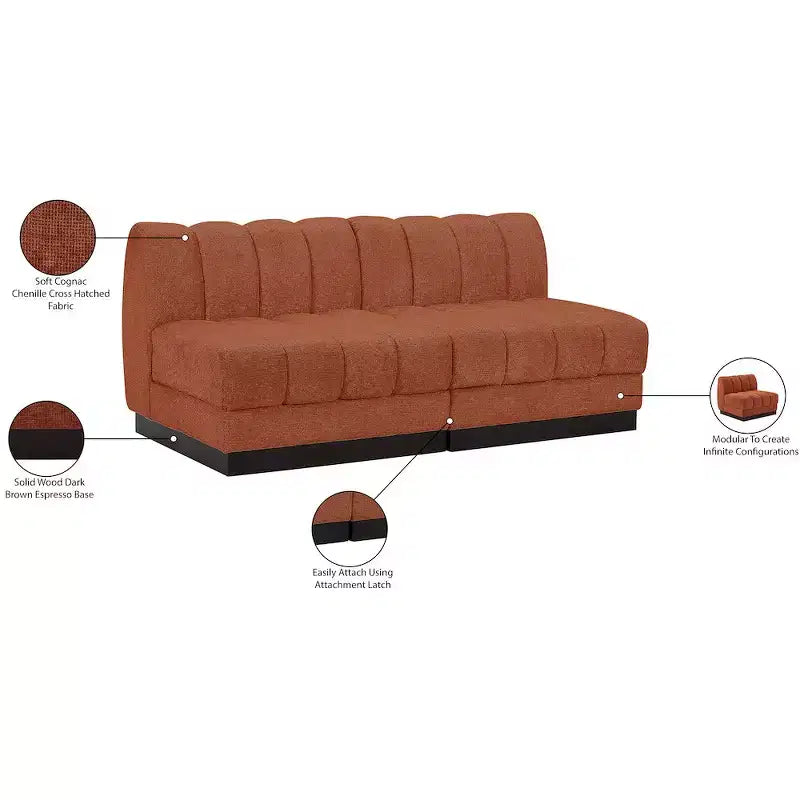 Quinn Chenille Fabric Modular Sofa