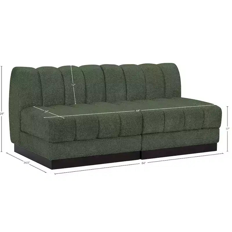 Quinn Chenille Fabric Modular Sofa