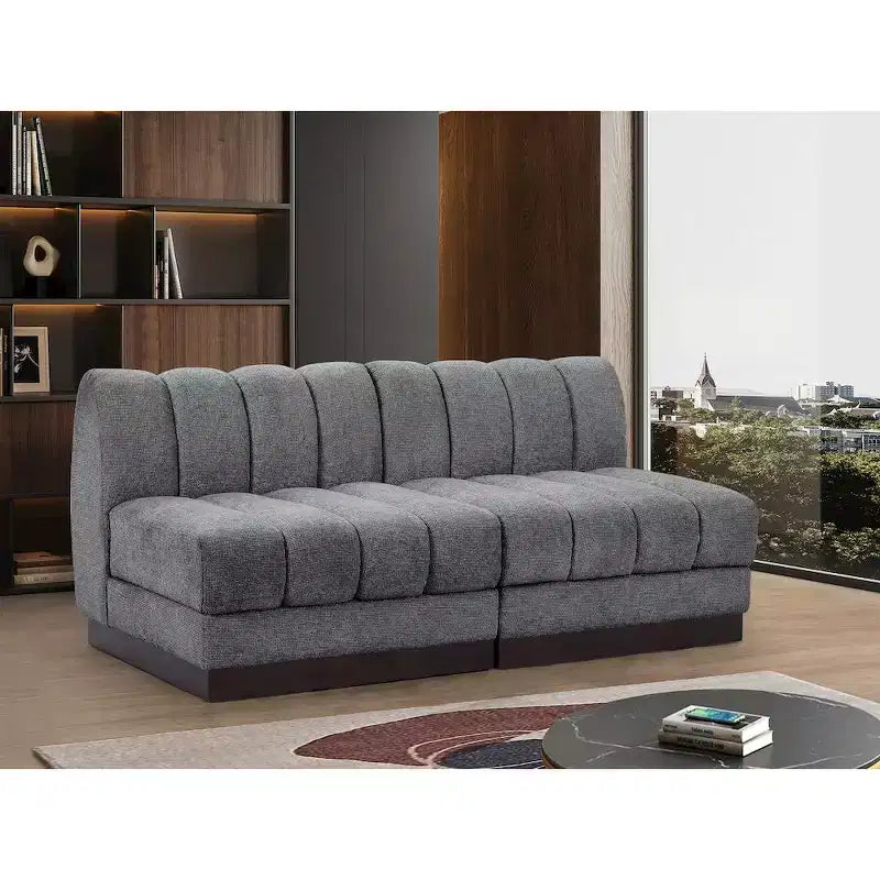 Quinn Chenille Fabric Modular Sofa
