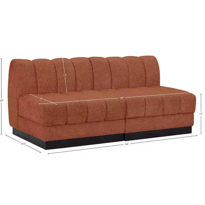 Quinn Chenille Fabric Modular Sofa