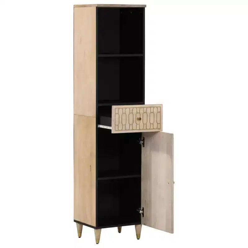 Bathroom Cabinet Natural wood Solid mango wood, engineered wood