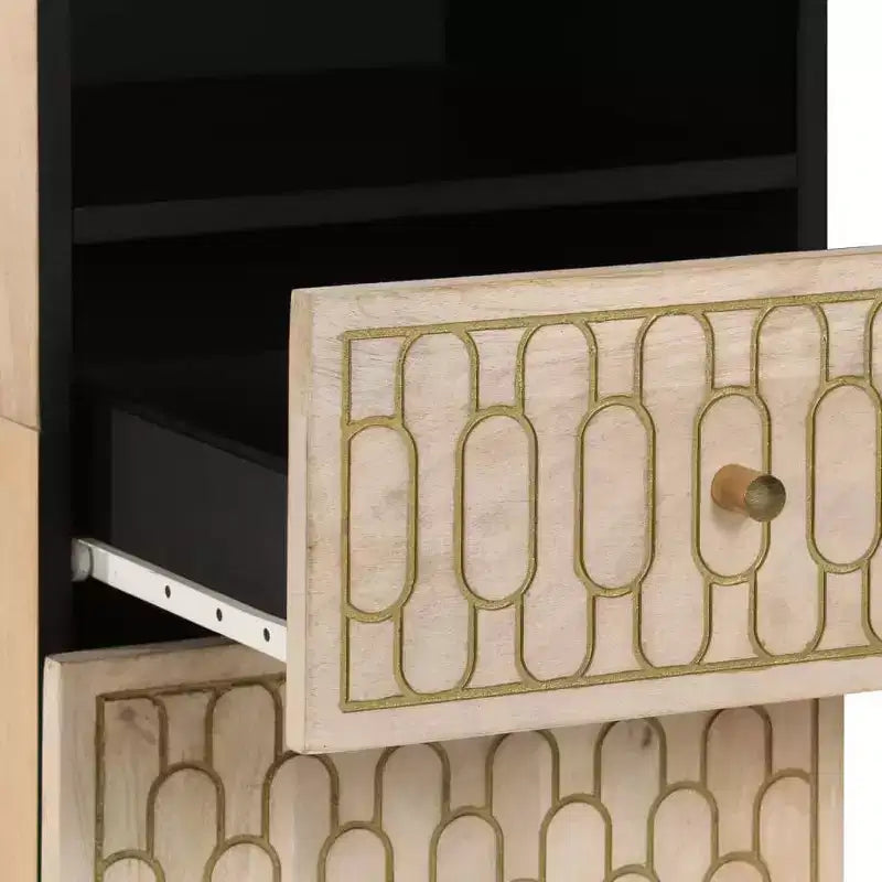 Bathroom Cabinet Natural wood Solid mango wood, engineered wood