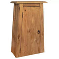 vidaXL Wall Cabinet Brown Solid pine wood 16.5x9.1x27.6 in Wall Cabinet
