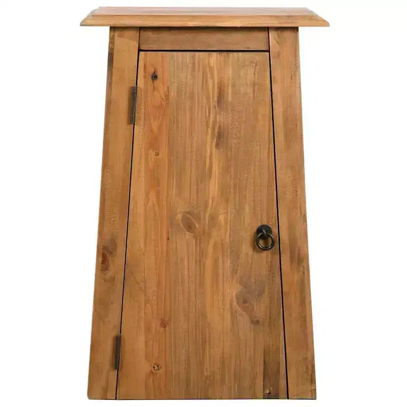 Wall Cabinet Brown Solid pine wood 16.5x9.1x27.6 in Wall Cabinet