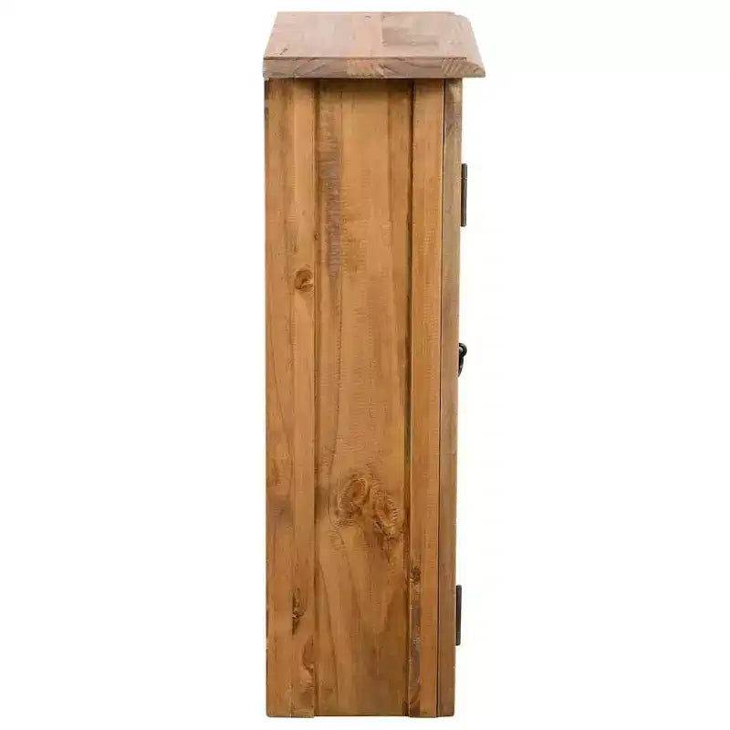Wall Cabinet Brown Solid pine wood 16.5x9.1x27.6 in Wall Cabinet