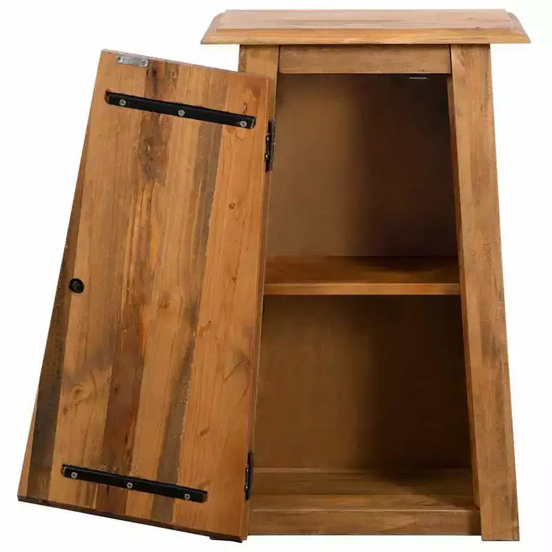 Wall Cabinet Brown Solid pine wood 16.5x9.1x27.6 in Wall Cabinet