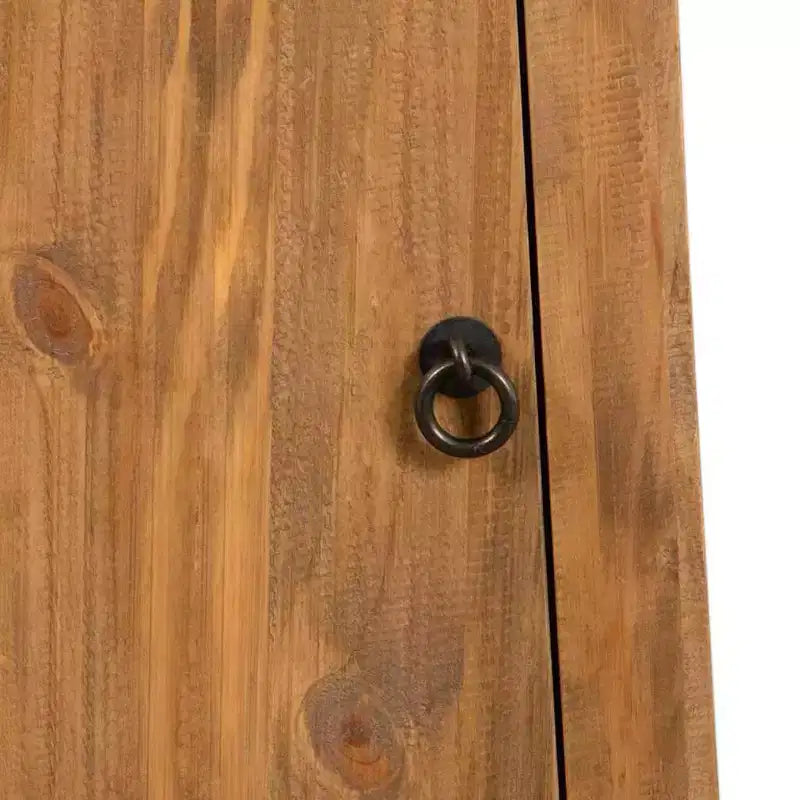 Wall Cabinet Brown Solid pine wood 16.5x9.1x27.6 in Wall Cabinet