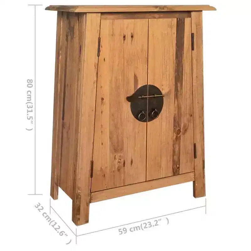 Side Cabinet Natural wood Solid pine wood Medium Side Cabinet