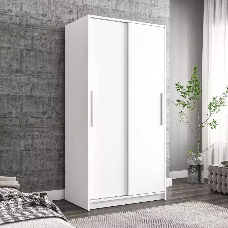 Denmark 2 Clothing Armoire Modern Fixed