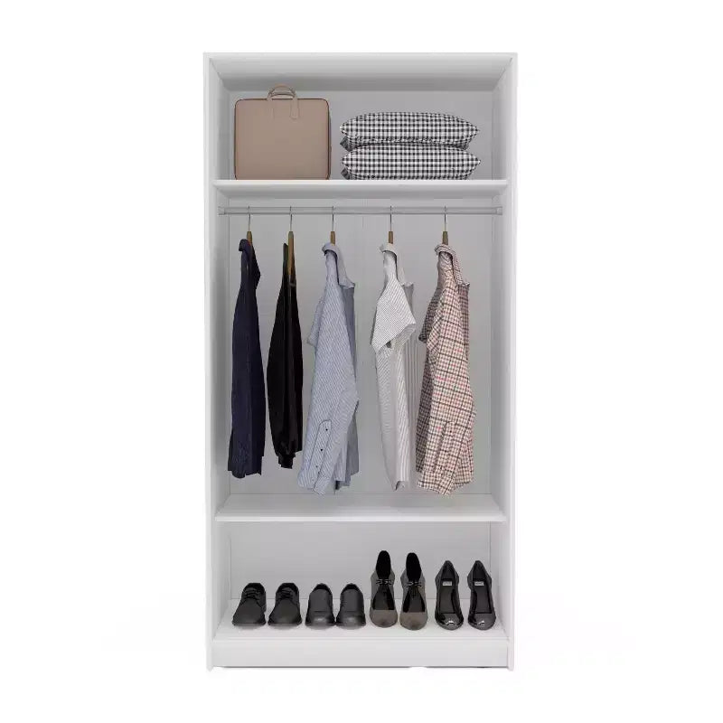Denmark 2 Clothing Armoire Modern Fixed